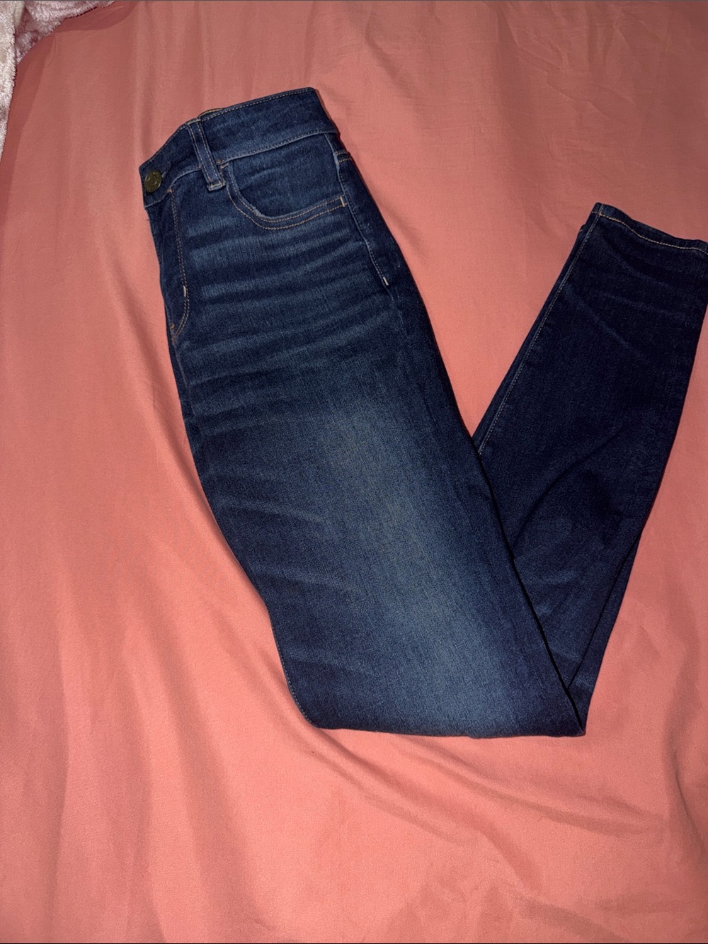 American Eagle Outfitters Dark Indigo High-Rise Skinny Jeans